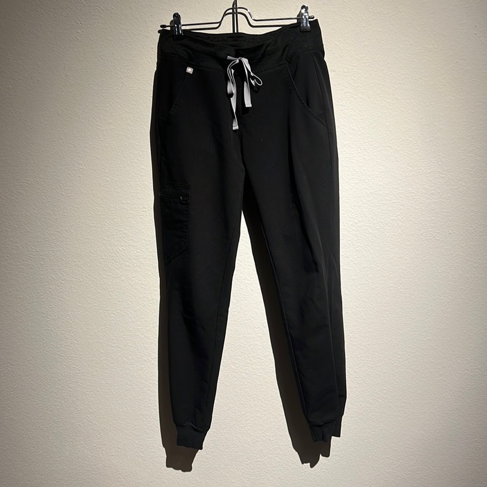 FIGS Black Zamora Jogger Scrub Pants, Size XS